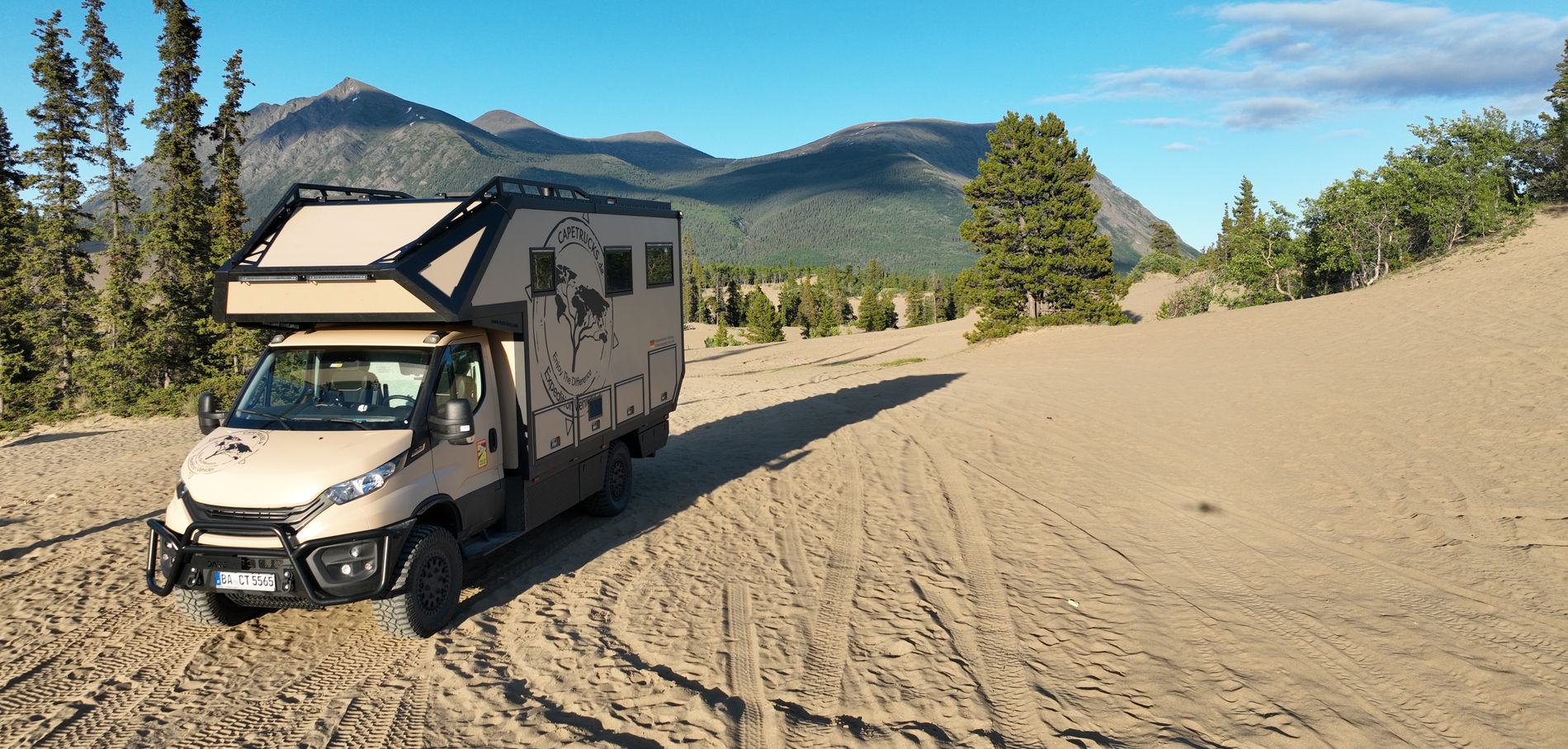 Capetruck in carcross desert, yukon